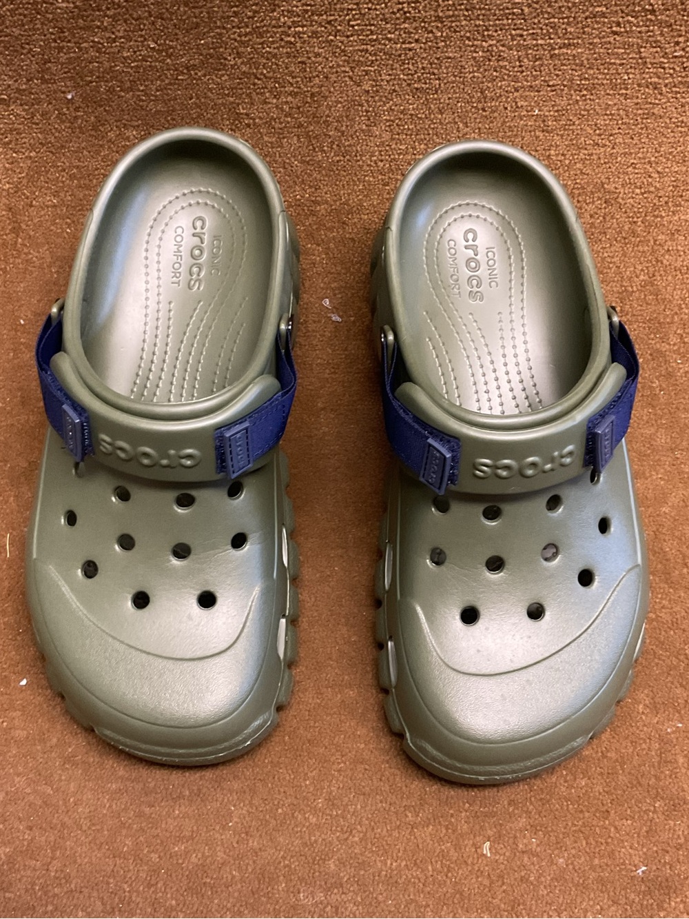 Crocs Off Road Sport Clog Army Green Rugged Outdoor Shoes Mens US 8